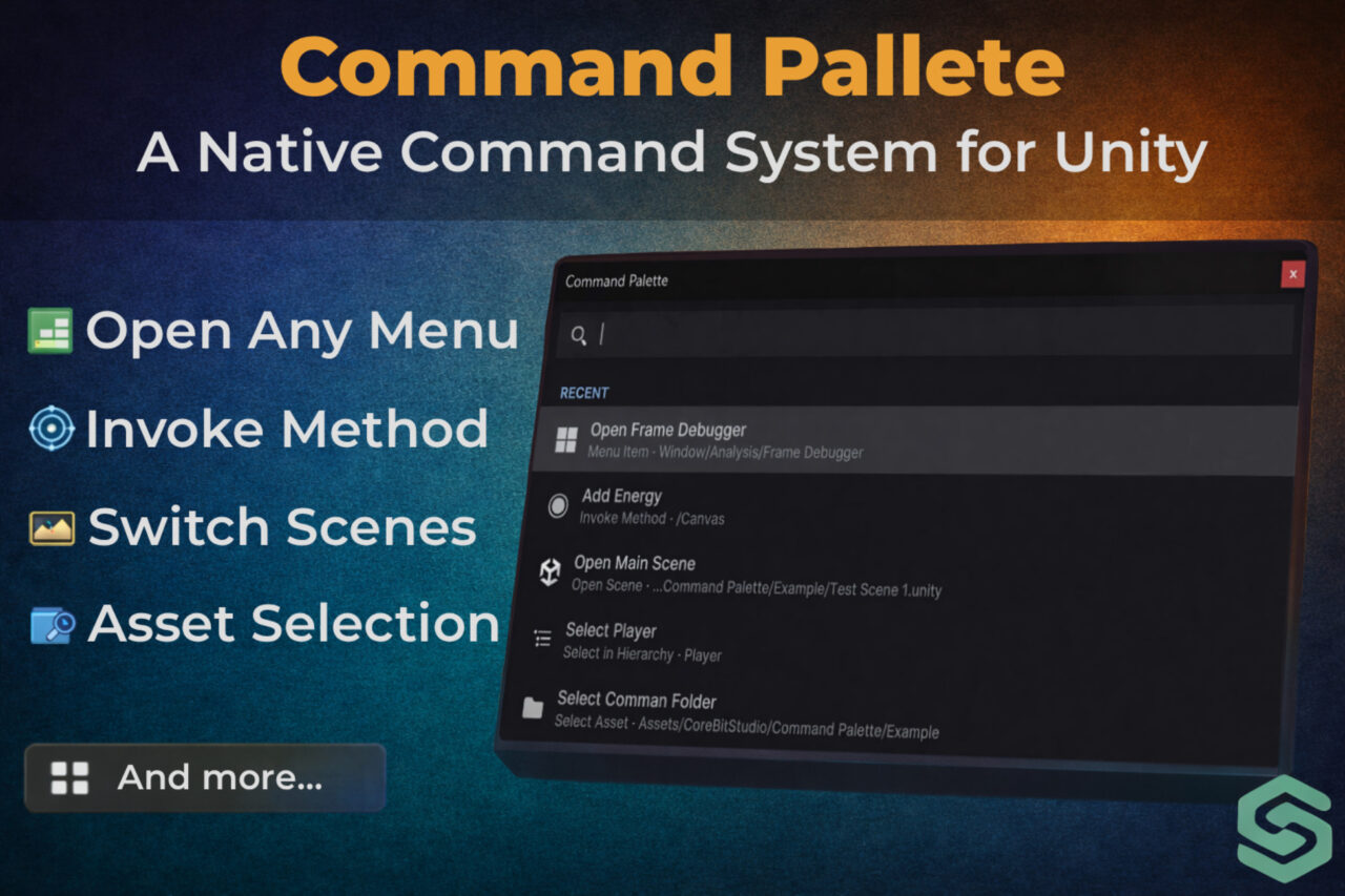 Command Palette   Utilities Tools   Unity Asset Store