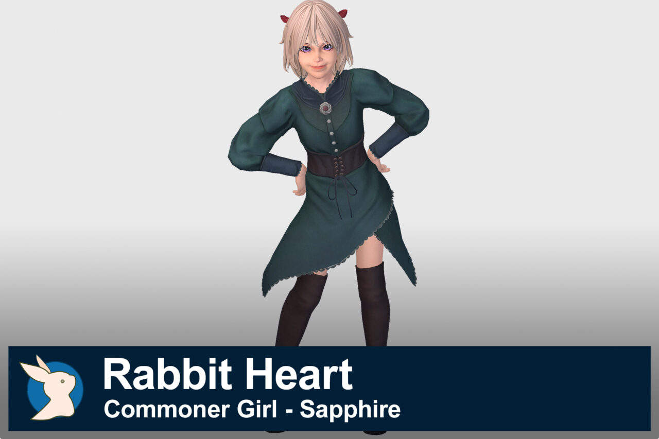 Commoner Girl Sapphire   Characters   Unity Asset Store