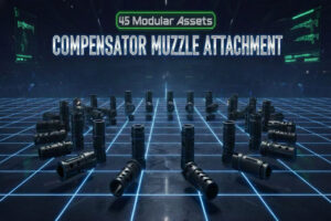 Compensator Muzzle Attachment   3D Guns   Unity Asset Store