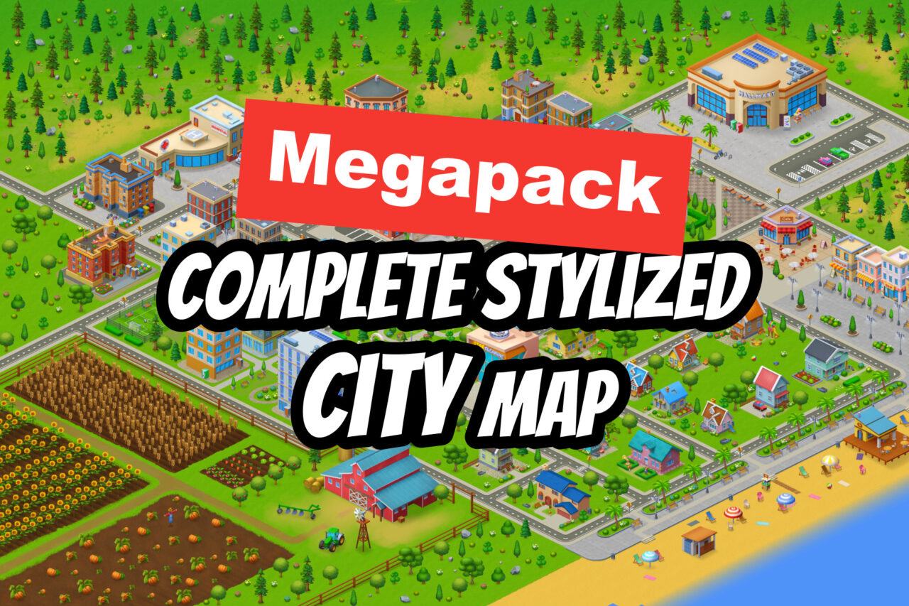 Complete Isometric City Builder Megapack   2D Environments   Unity Asset Store