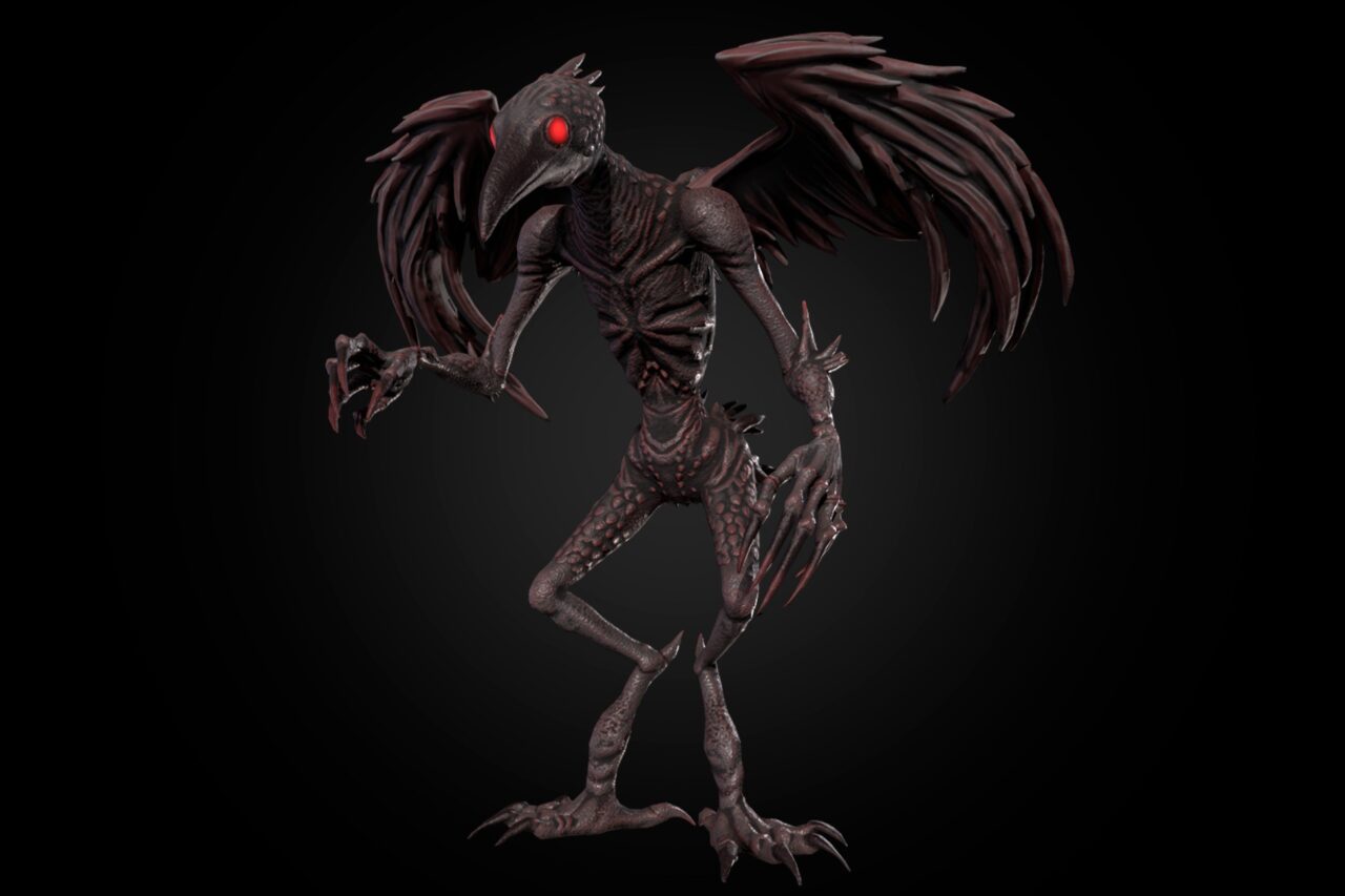 Creepy Crow Monster 3D Creatures Unity Asset Store