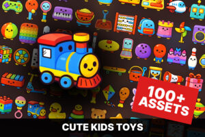Cute Kids Toys Objects Playroom Icons Casual Educational Puzzle Mobile Games   2D   Unity Asset Store