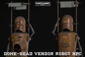 Dome Head Vendor Robot NPC   3D Robots   Unity Asset Store