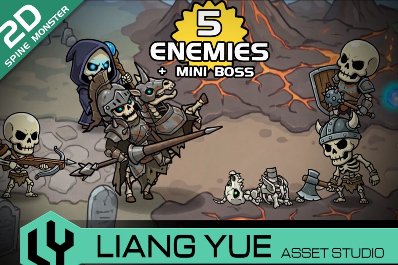 FANTASY ANIMATED 2D SKELETON MONSTERS VOL.1 2D Characters Unity Asset Store