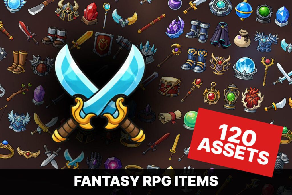 Fantasy RPG Weapons Armor Magic Artifacts Icons Pack Action Adventure Strategy   2D   Unity Asset Store