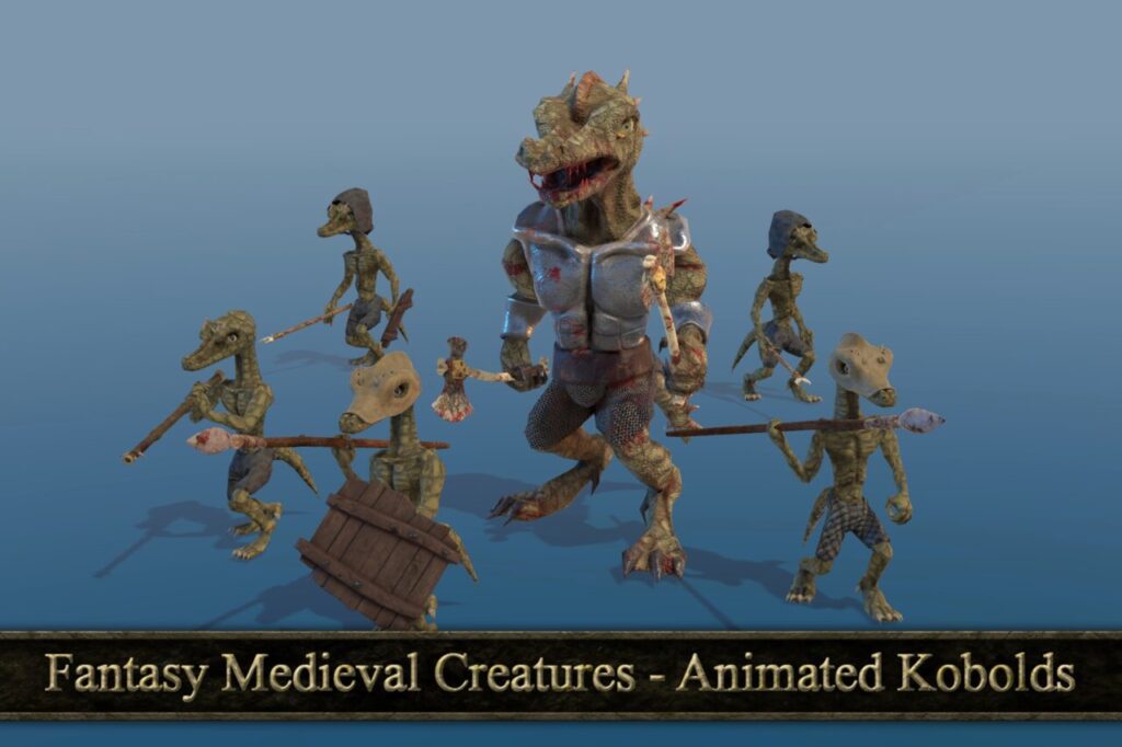 Fantasy Medieval Creatures   Animated Kobolds   3D Creatures   Unity Asset Store