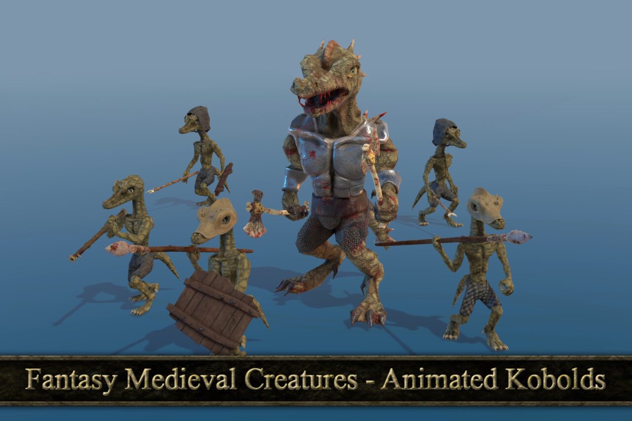 Fantasy Medieval Creatures   Animated Kobolds   3D Creatures   Unity Asset Store