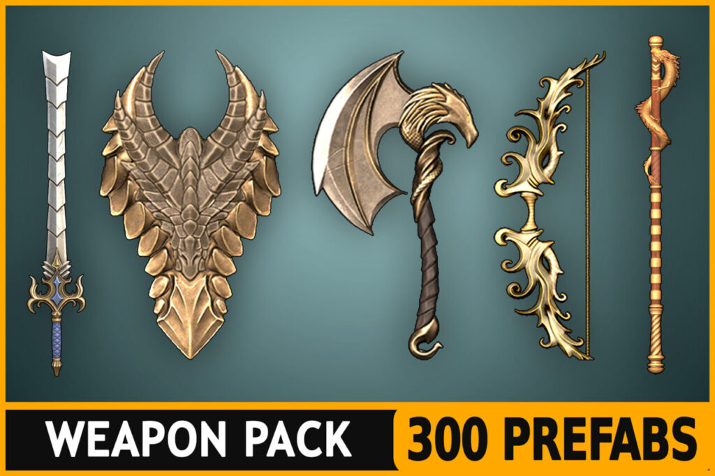 Fantasy RPG Weapons   Complete Collection   3D Weapons   Unity Asset Store
