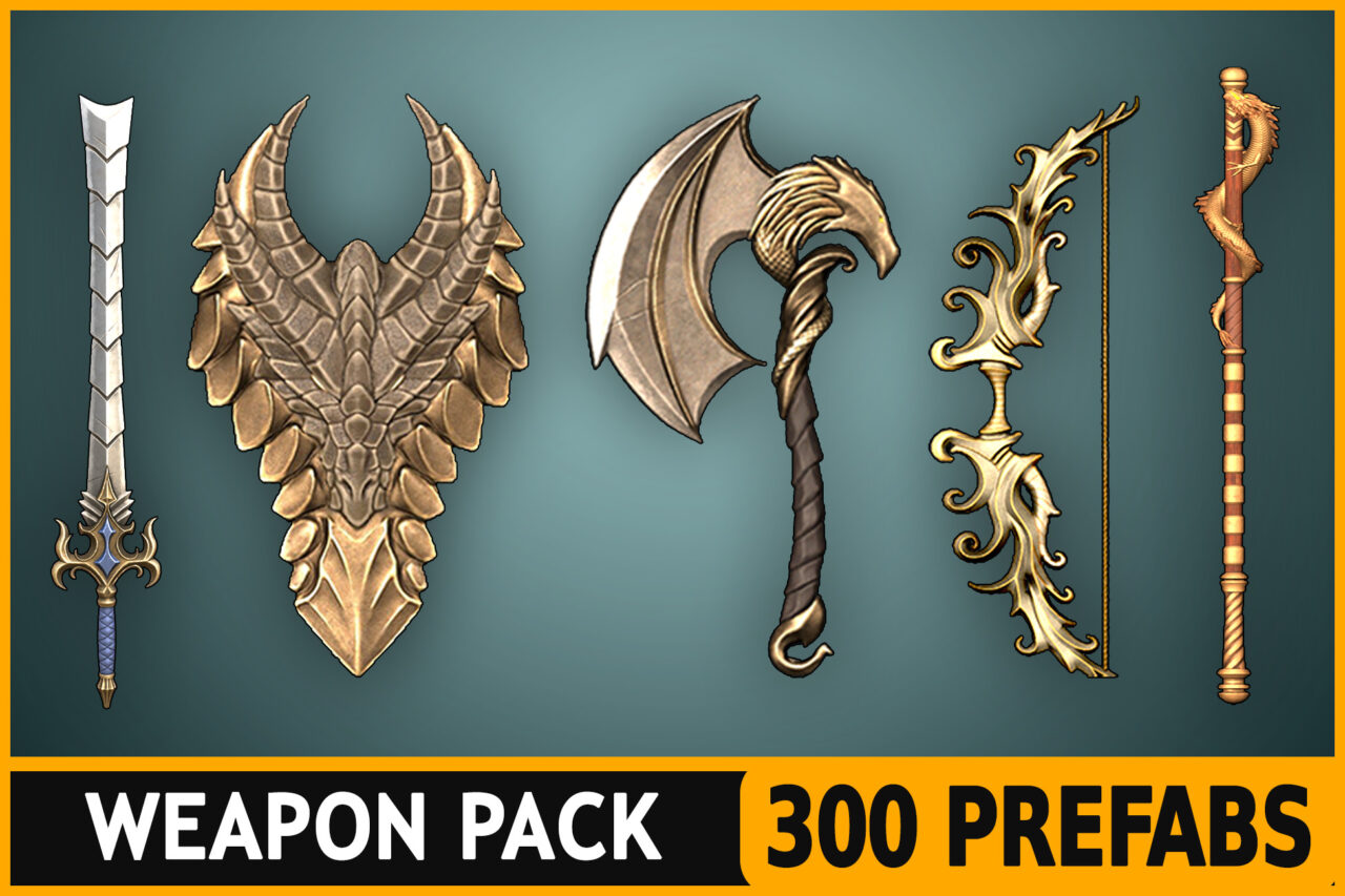 Fantasy RPG Weapons   Complete Collection   3D Weapons   Unity Asset Store