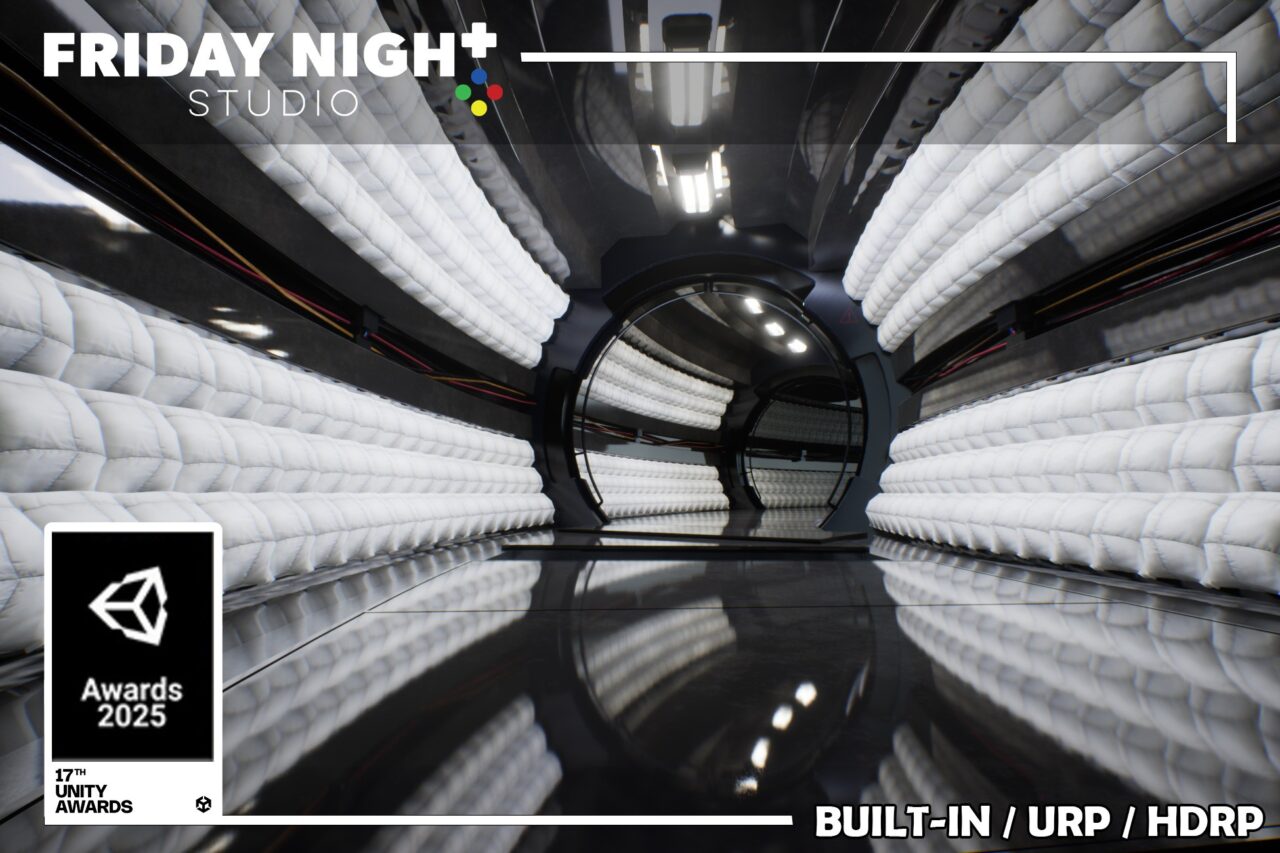 Futuristic Spaceship Curved Corridors  Modular Sci Fi Environment   3D Sci Fi   Unity Asset Store