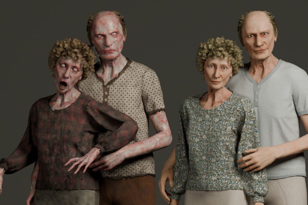 Grandparents Old Man and Woman   Characters   Unity Asset Store