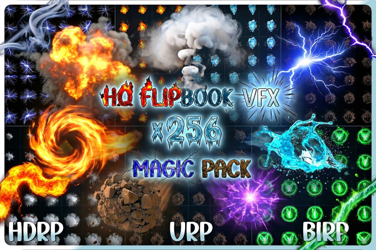 HQ Flipbook VFX 256 Effects   Magic Fire RPG   URP HDRP BIRP   VFX Particles   Unity Asset Store