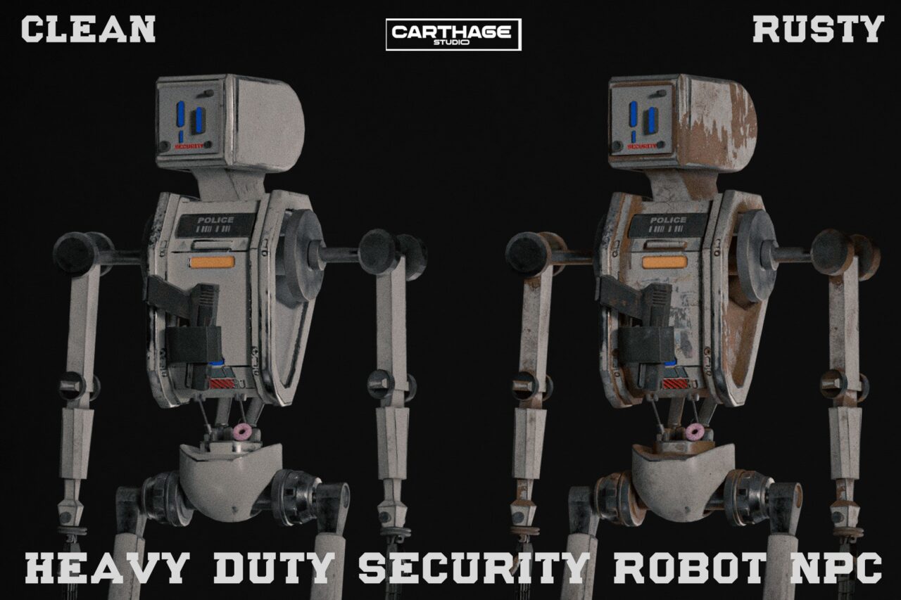 Heavy Duty Security Robot NPC   3D Robots   Unity Asset Store