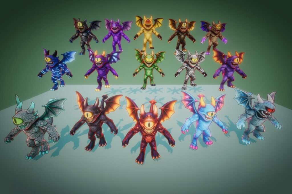 Impster   Stylized Fantasy Monster  Rig   Animation   PixeliusVita   3D Creatures   Unity Asset Store