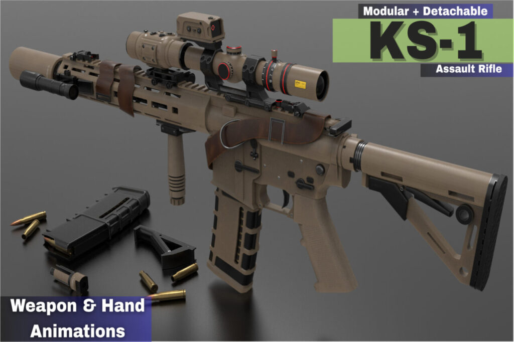 KS 1 Assault Rifle  Fps   Tps    3D Weapons   Unity Asset Store
