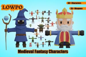LOWPO  Medieval Fantasy Low Poly Characters Mega Pack   Characters   Unity Asset Store
