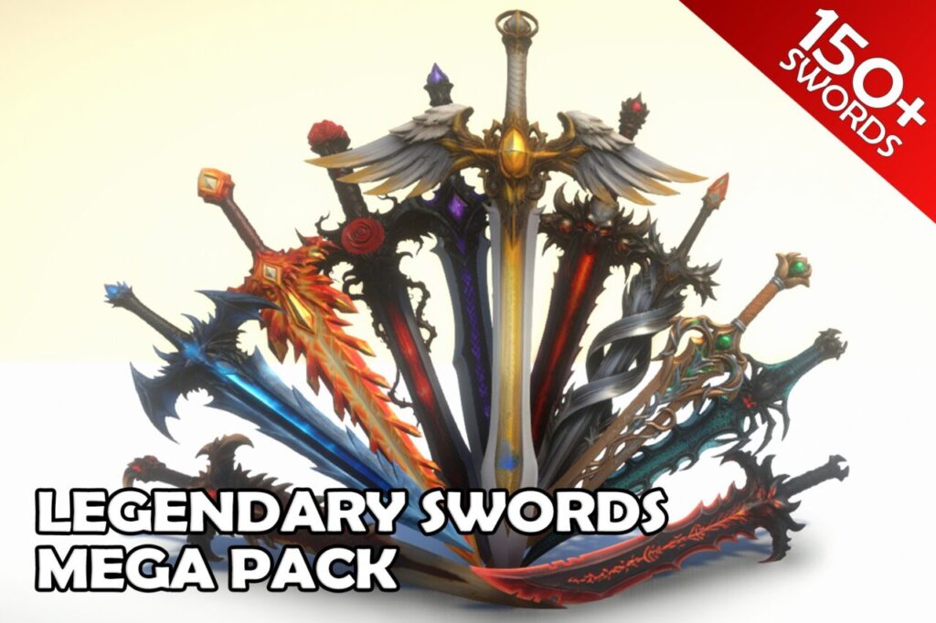 Legendary Swords Mega Pack   3D Weapons   Unity Asset Store