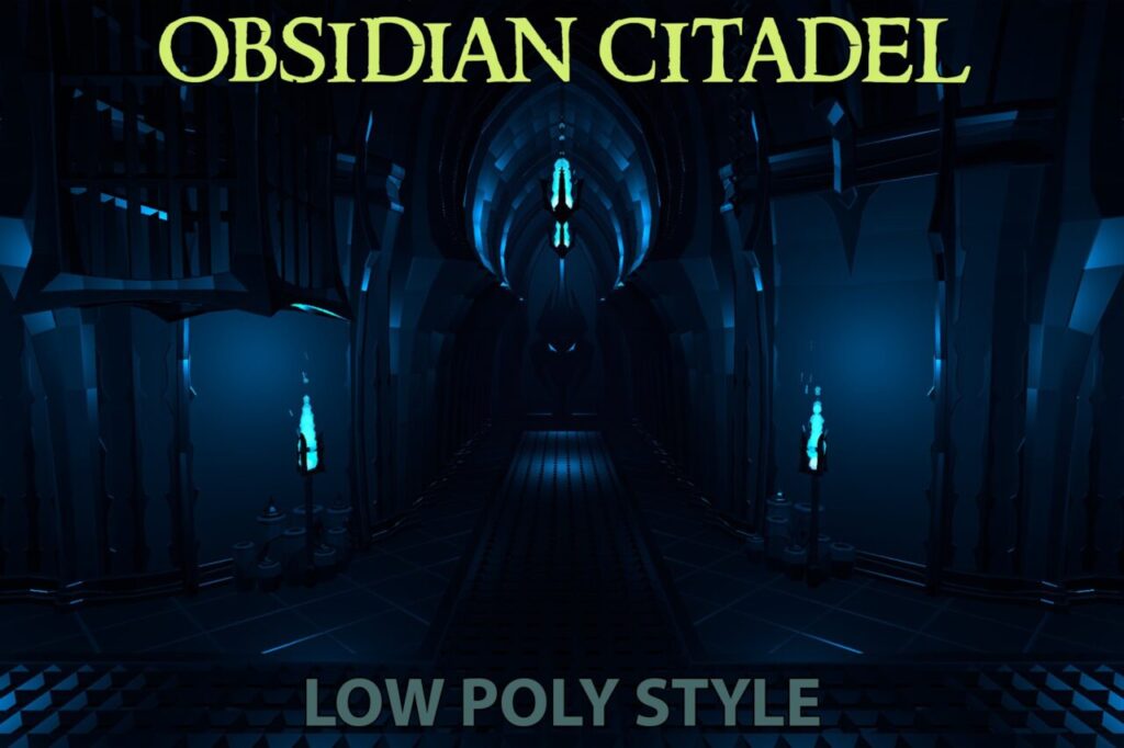 Low Poly Style Obsidian Citadel   3D Dungeons   Unity Asset Store