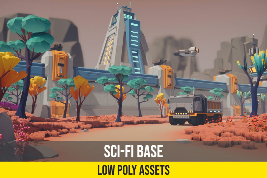 Low Poly Sci Fi Military Resource Base   3D Sci Fi   Unity Asset Store