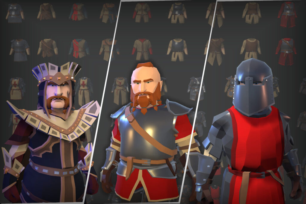 Lowpoly Dwarves Modular Armors Bundle MEDIEVAL FANTASY SERIES   3D Characters   Unity Asset Store