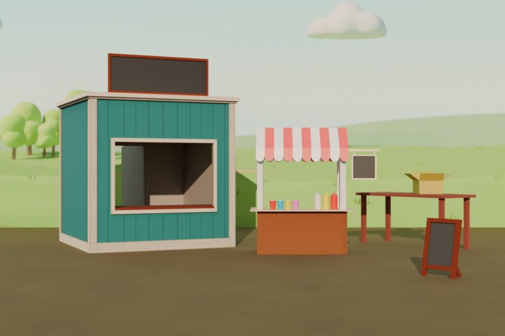 Market Kit  Upgradable Kiosk System   3D Props   Unity Asset Store