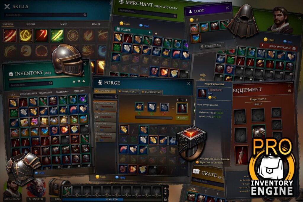 Master Inventory Engine Pro   Crafting Loot Trade Skills HotBar   Game Toolkits   Unity Asset Store