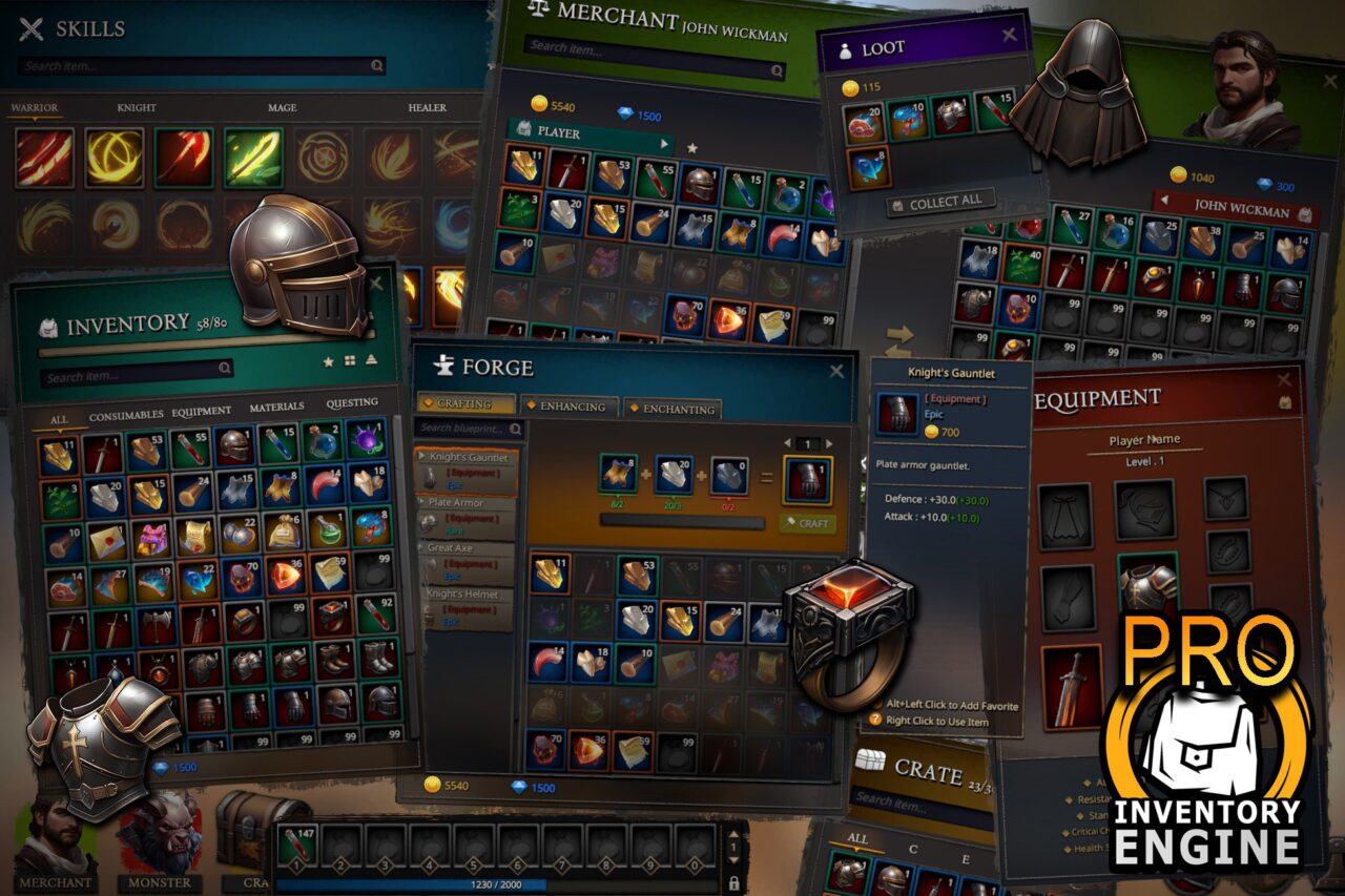 Master Inventory Engine Pro   Crafting Loot Trade Skills HotBar   Game Toolkits   Unity Asset Store