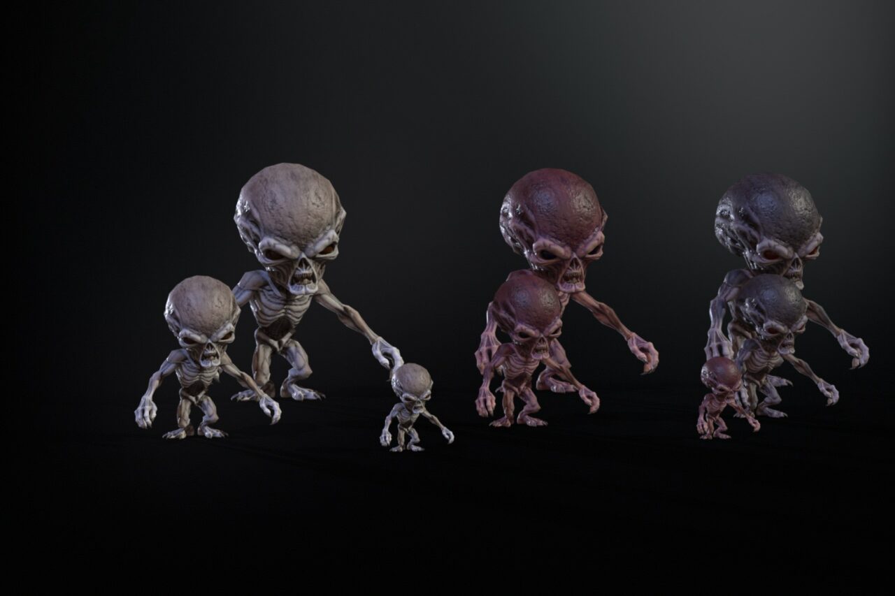 MiniMonster5Pack1 3D Creatures Unity Asset Store