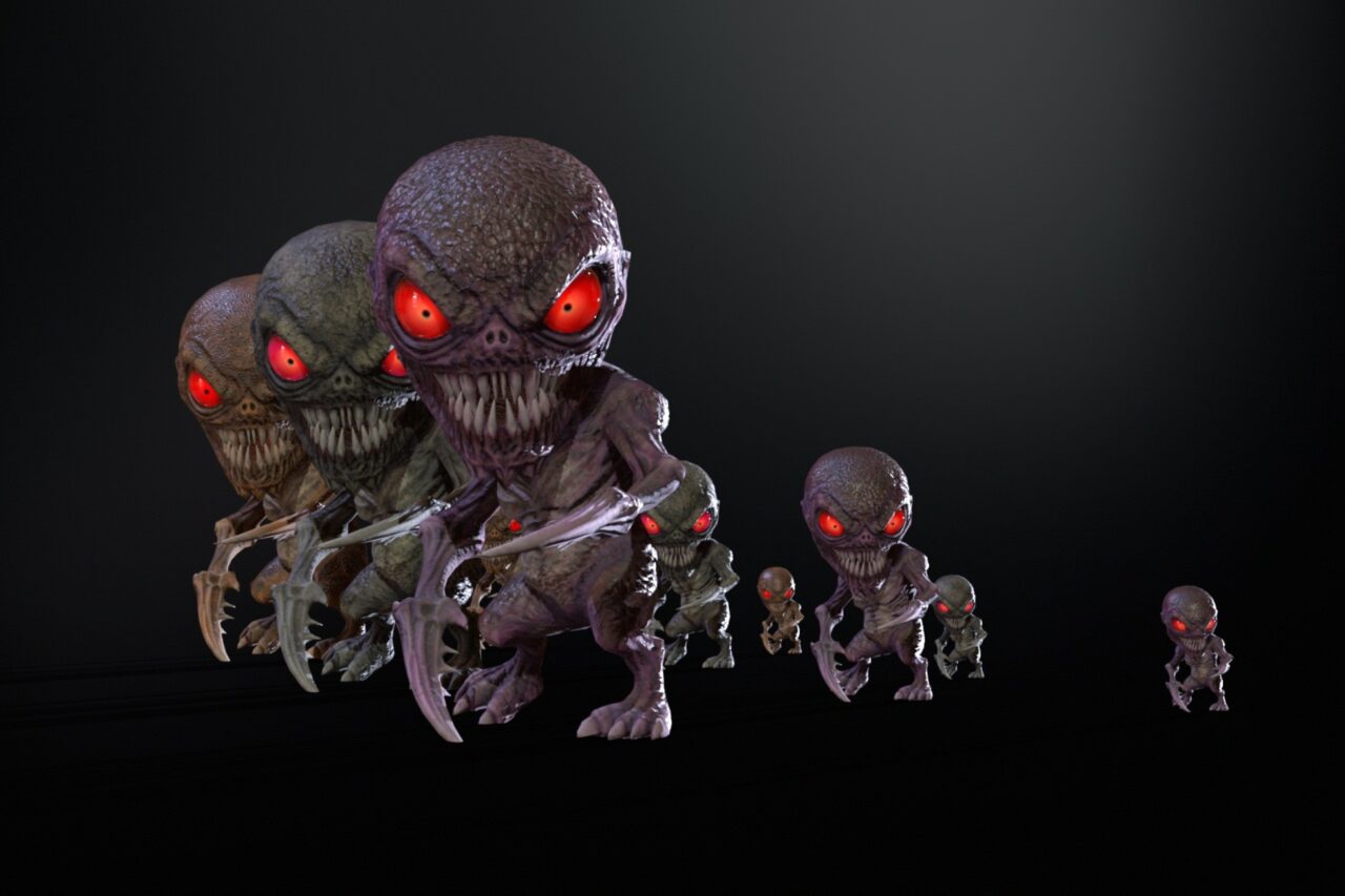 Minimonster1 Pack1 3D Creatures Unity Asset Store