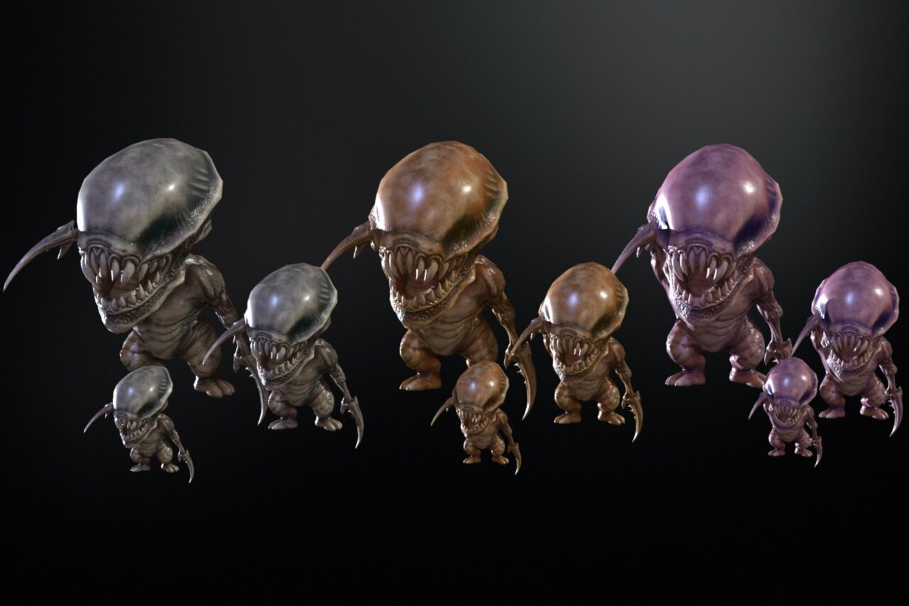 Minimonster3Pack1 3D Creatures Unity Asset Store