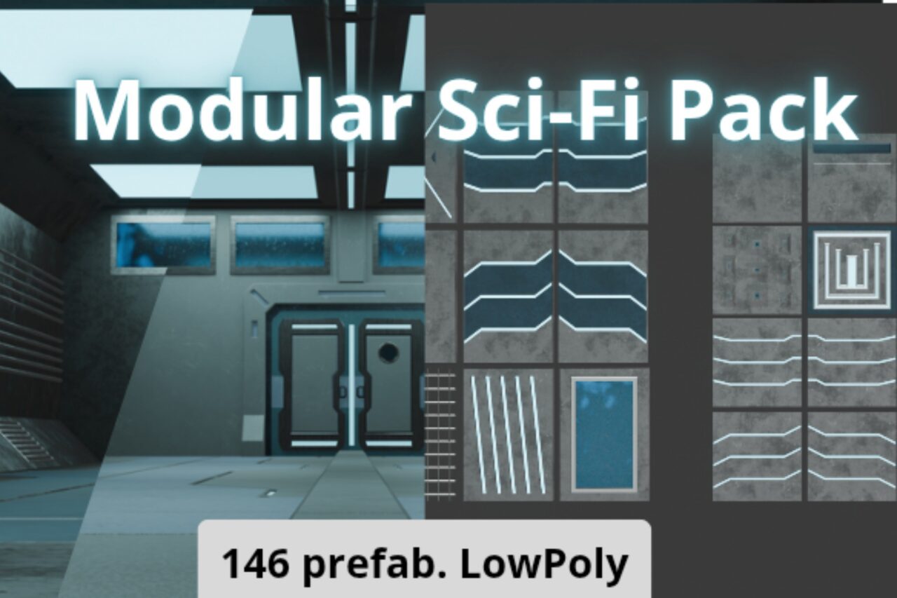 Modular SciFi Pack 146 Objects LowPoly 3D Sci Fi Unity Asset Store