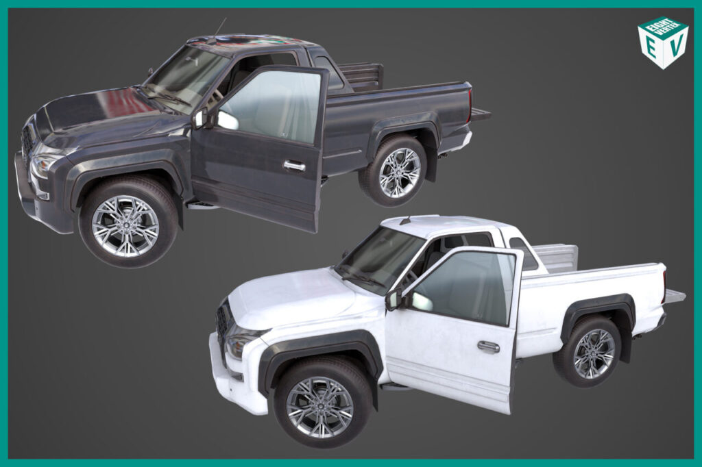 Pickup Truck01 Black and White URP HDRP Textures   3D Land   Unity Asset Store