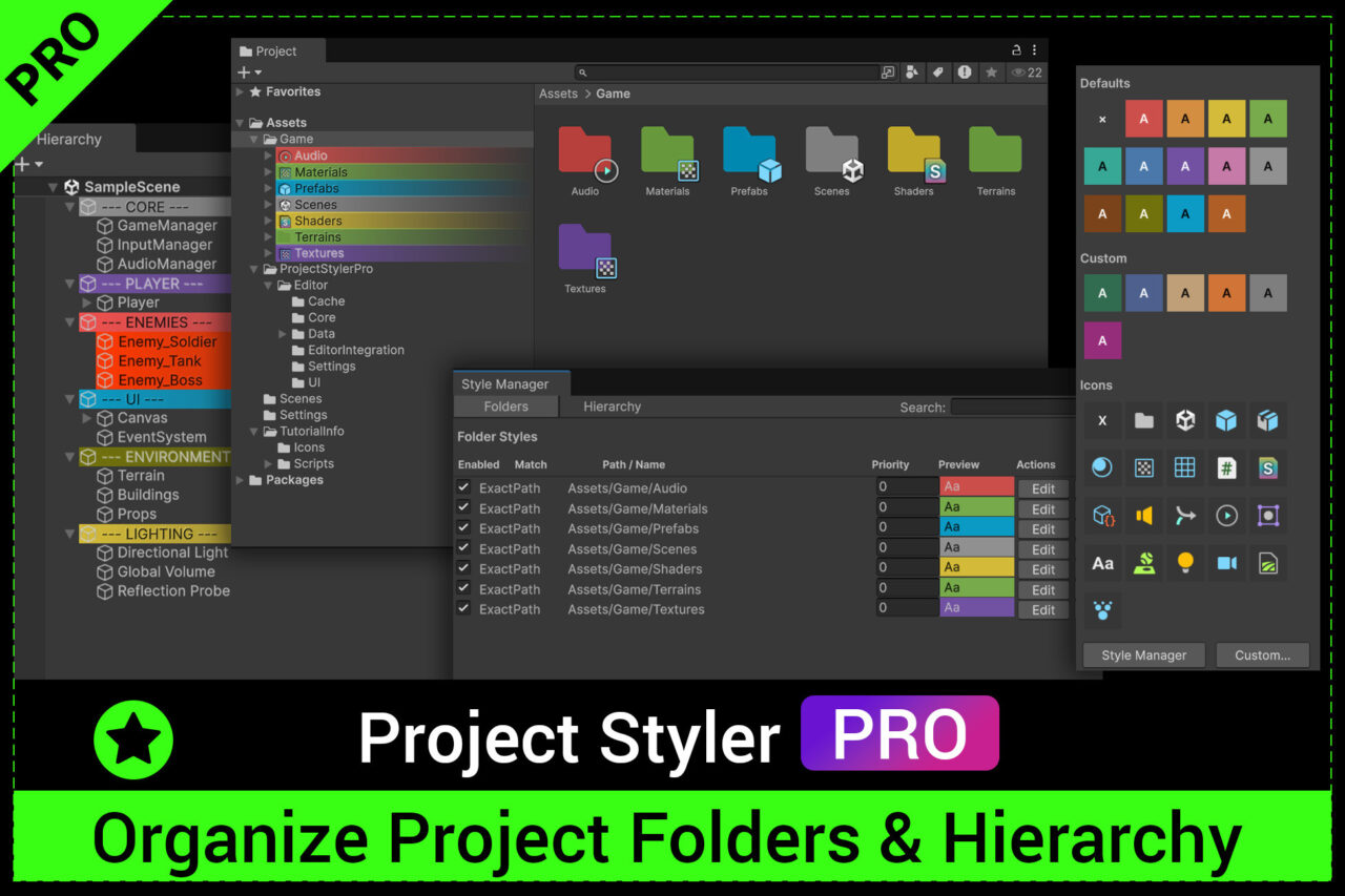 Project Styler Pro   Utilities Tools   Unity Asset Store