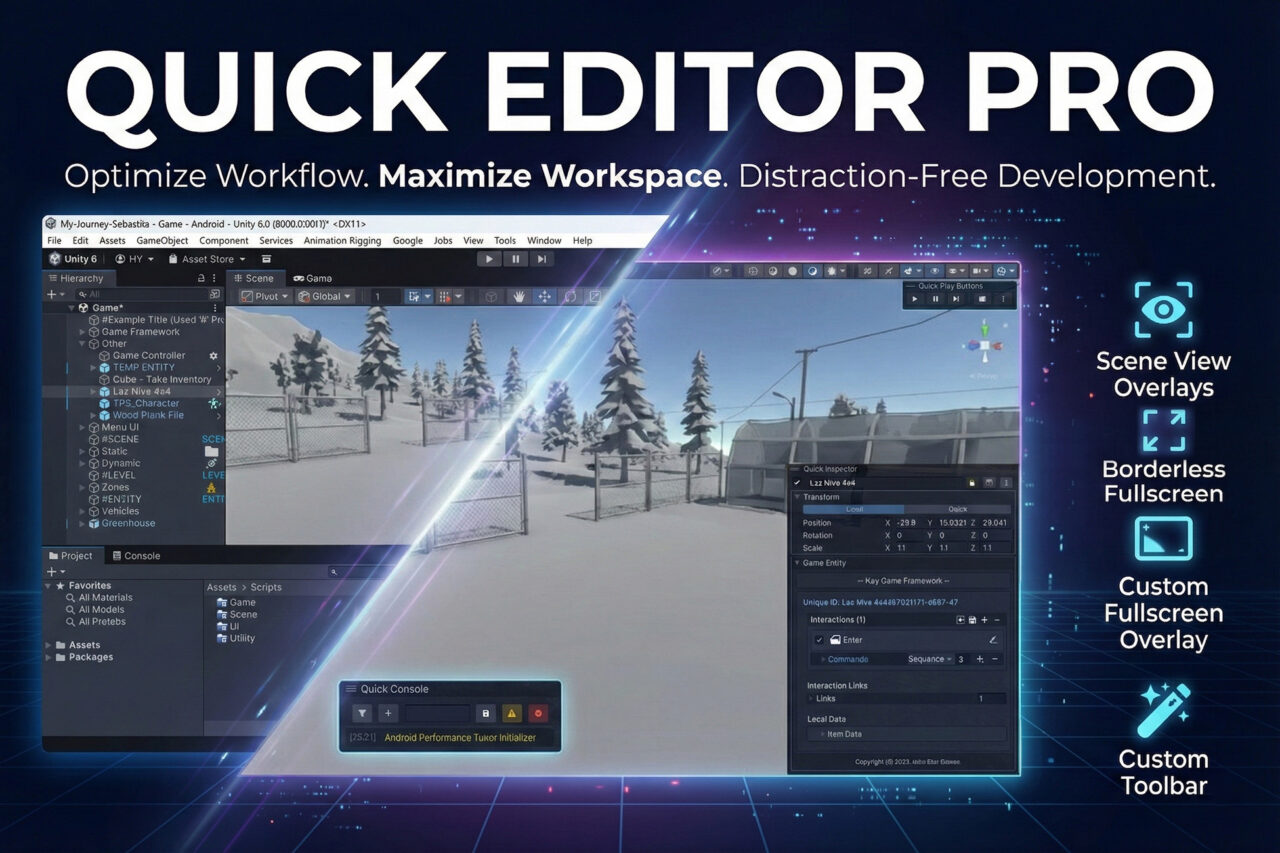 Quick Editor Pro   Focus OS for Unity   Utilities Tools   Unity Asset Store