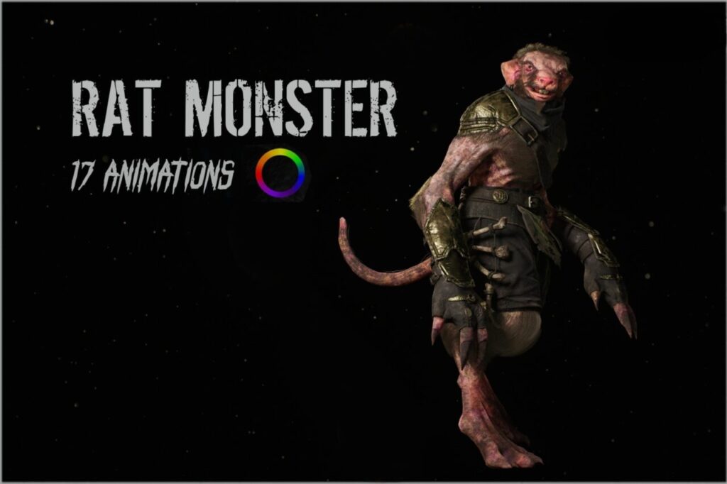 Rat 1 Monster   3D Humanoids   Unity Asset Store