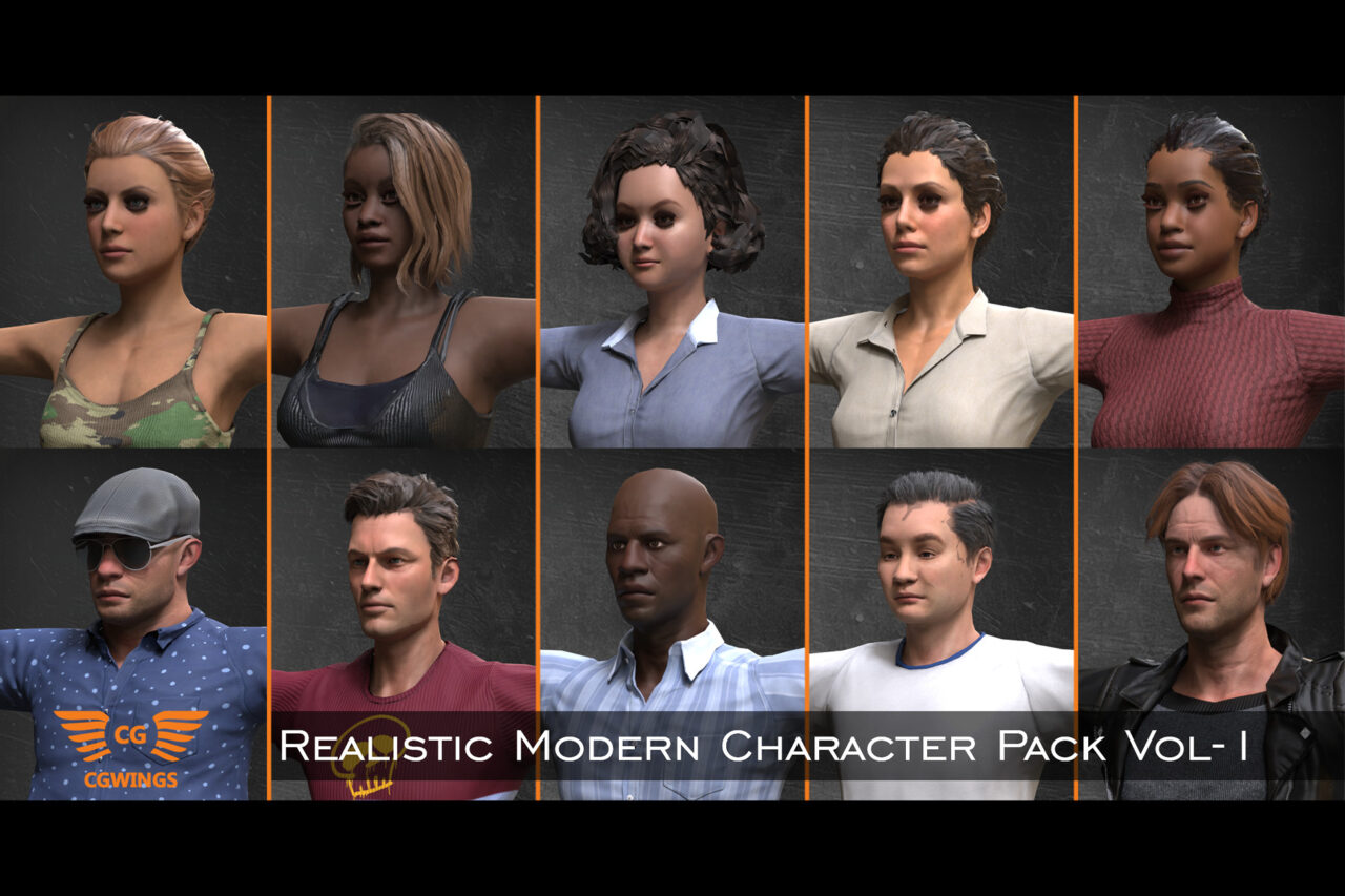 Realistic Modern People Pack   3D Characters   Unity Asset Store