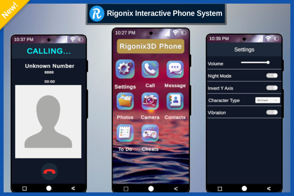 Rigonix Interactive Phone System   Game Toolkits   Unity Asset Store