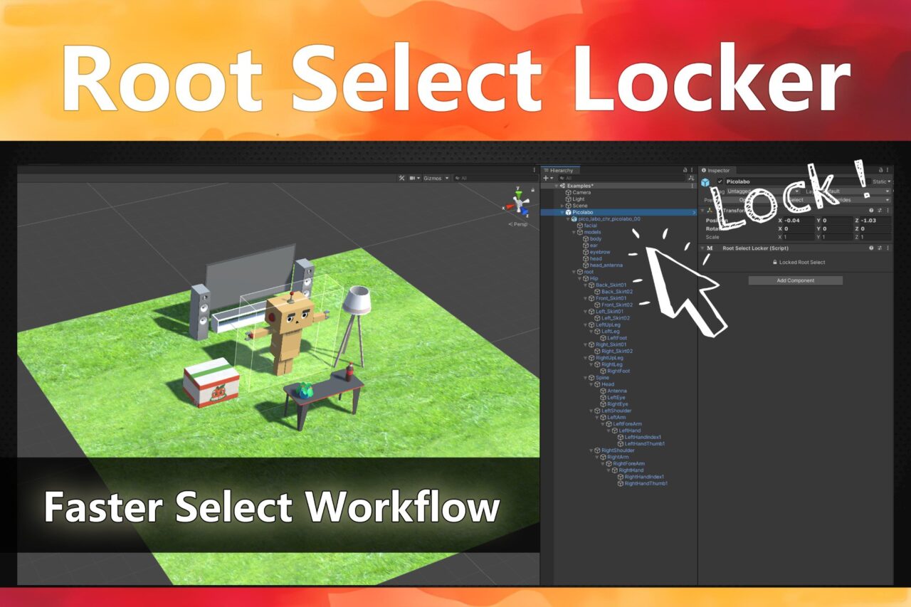 Root Select Locker   Faster Hierarchy Workflow   Level Design   Unity Asset Store
