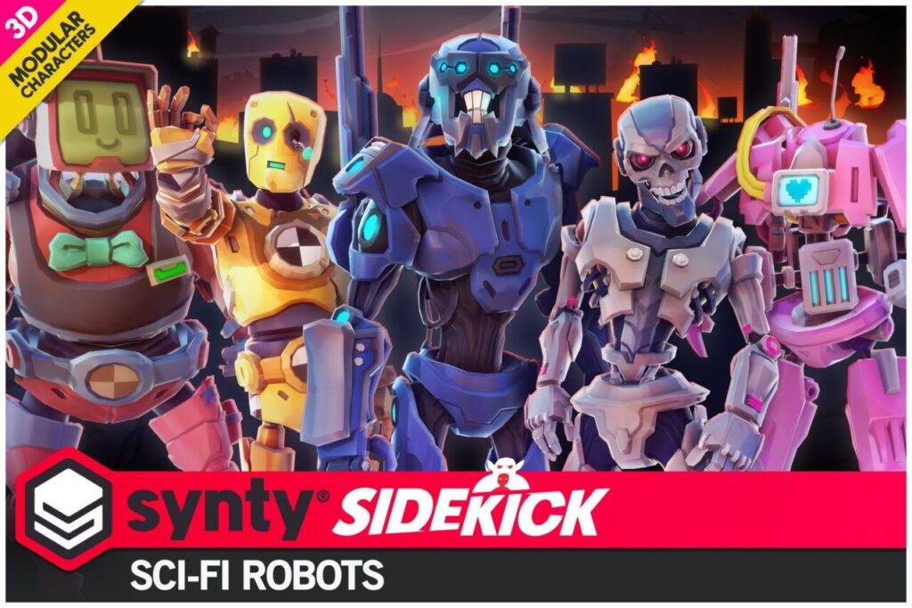 Sci Fi Robots  Sidekick Modular Characters by Synty   3D Characters   Unity Asset Store