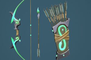Snake Bow Quiver Arrow   3D Weapons   Unity Asset Store