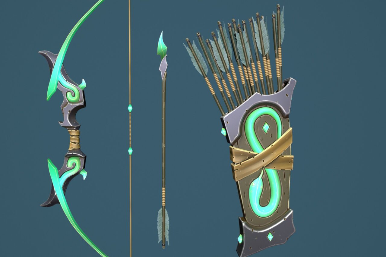 Snake Bow Quiver Arrow   3D Weapons   Unity Asset Store