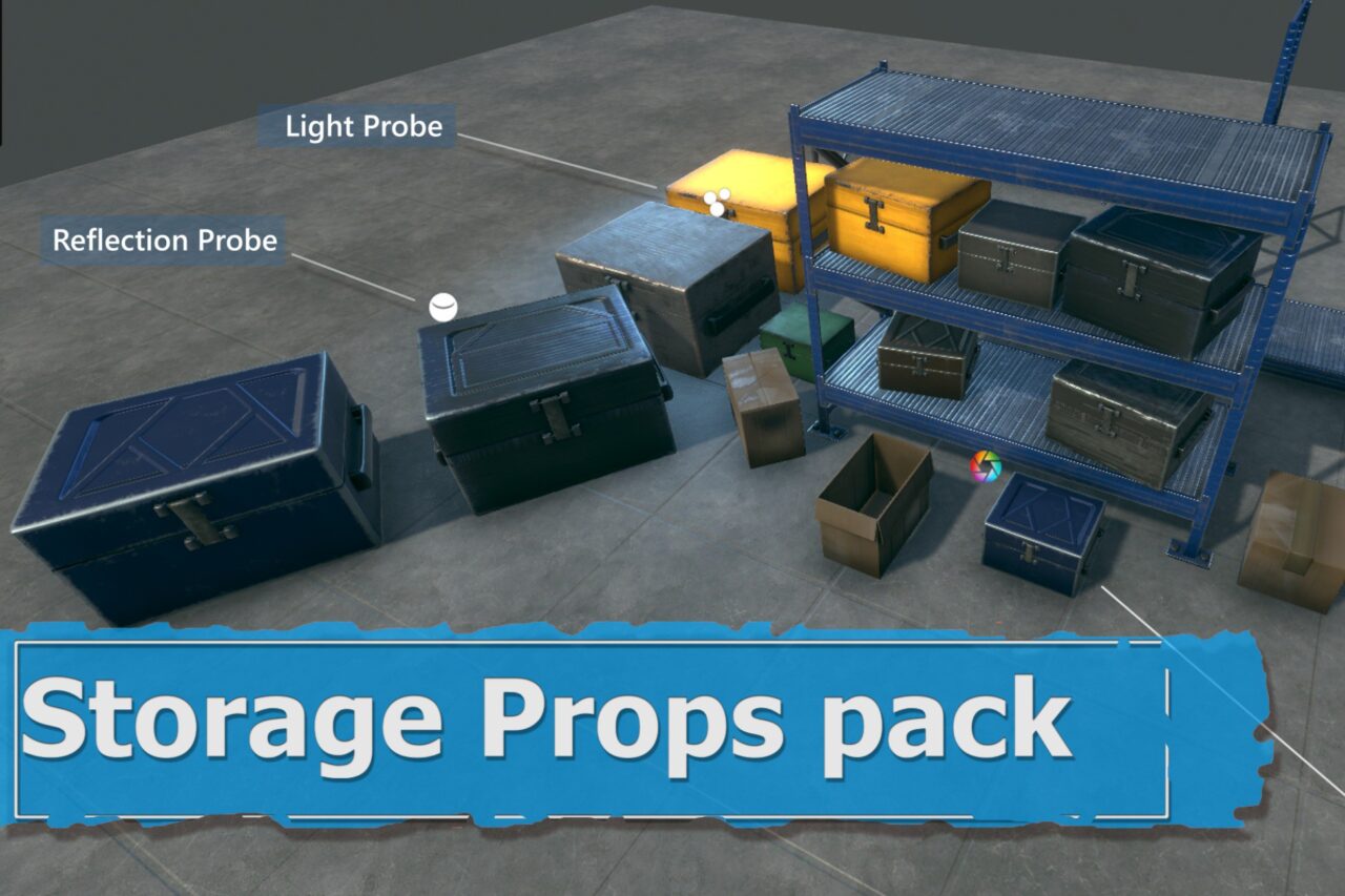 Storage Props pack 3D Industrial Unity Asset Store