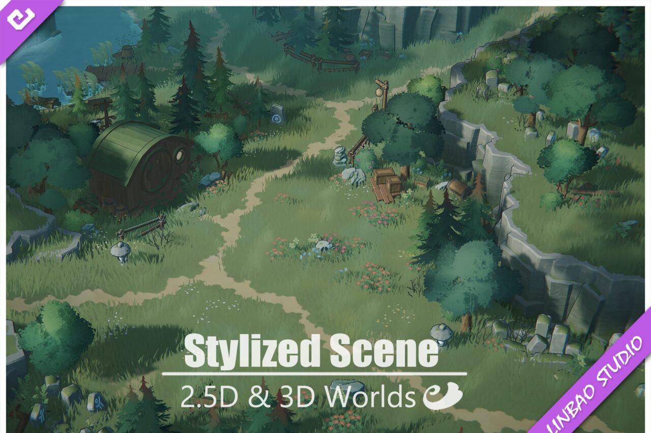 Stylized 2.5D Lands   3D Environments   Unity Asset Store