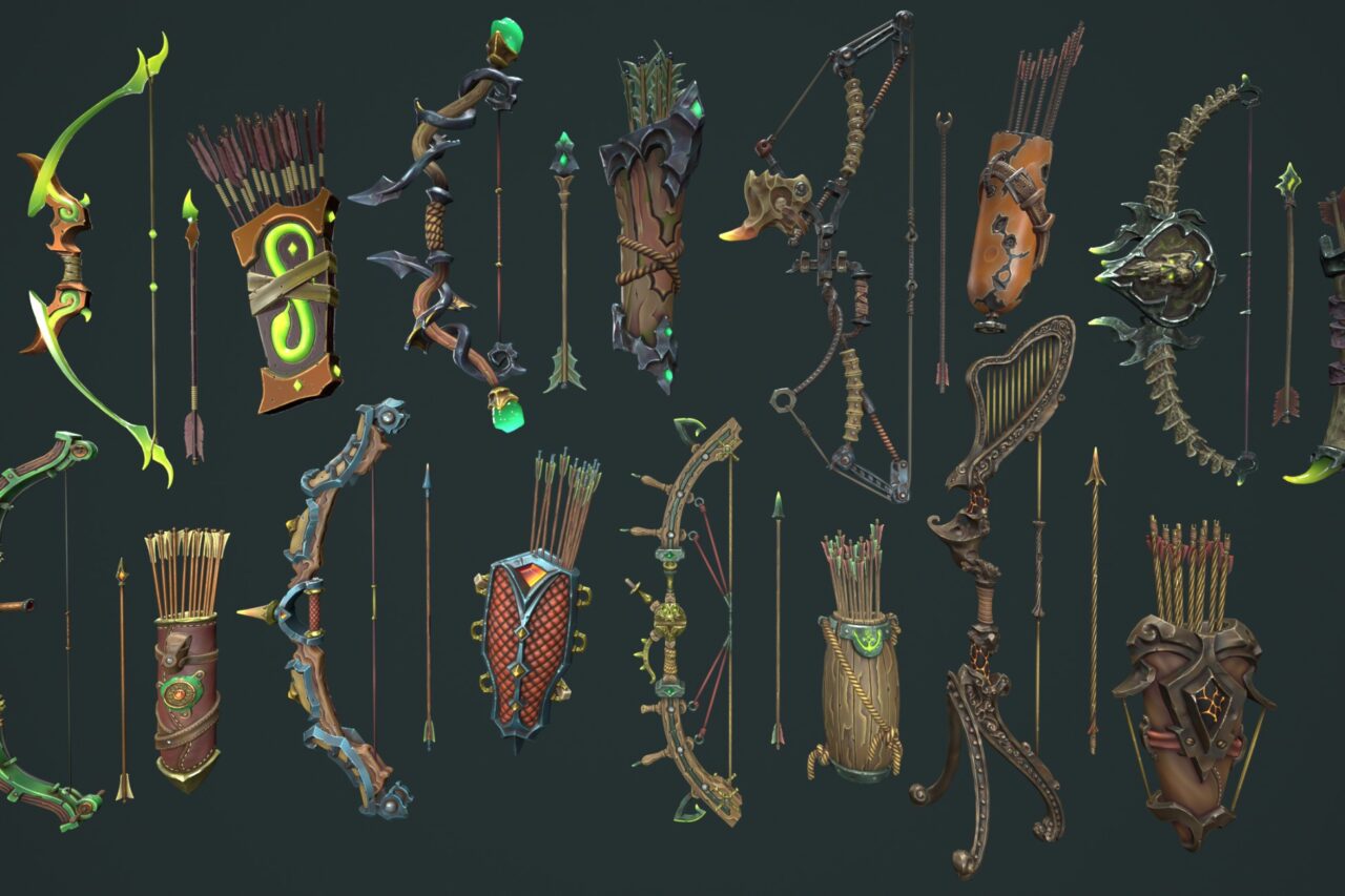 Stylized Bows   3D Weapons   Unity Asset Store