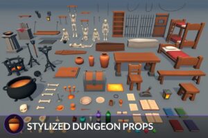Stylized Dungeon Props   3D Props   Unity Asset Store