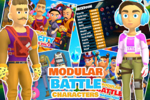 Stylized Battle Characters Pack   3D Humanoids   Unity Asset Store