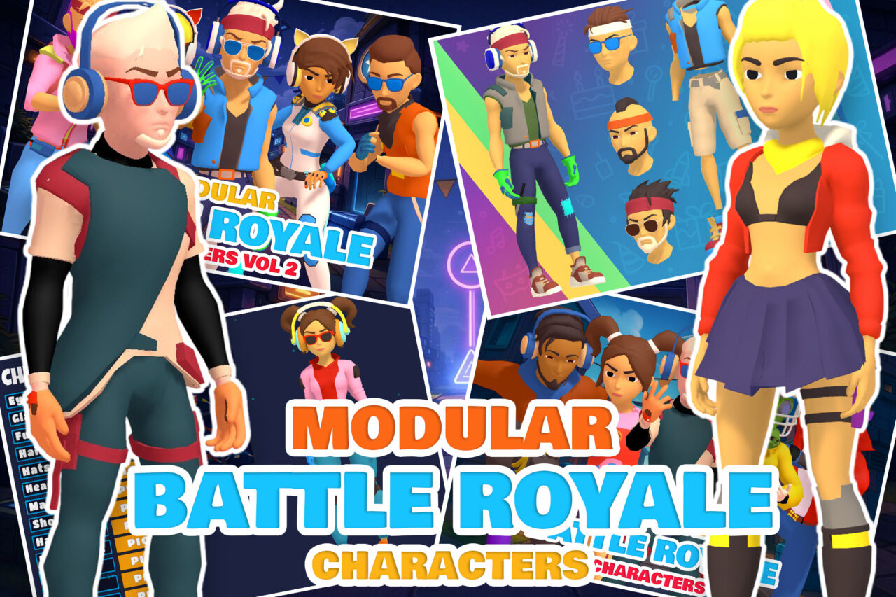 Stylized Battle Royale Characters Pack   3D Humanoids   Unity Asset Store