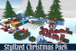 Stylized Christmas Decorations Pack  Trees  Gifts   Sweets   3D Interior   Unity Asset Store