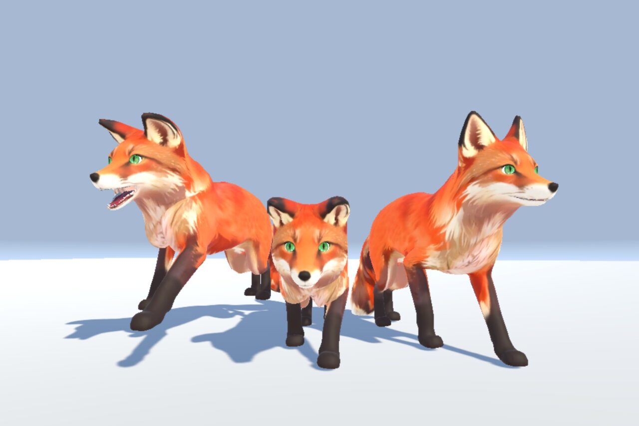 Stylized Fox animation 3D Animals Unity Asset Store