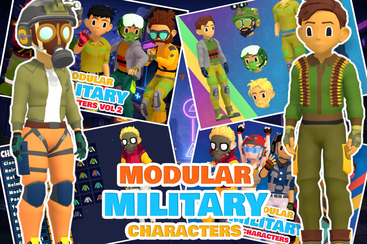 Stylized Military Characters Pack   3D Humanoids   Unity Asset Store
